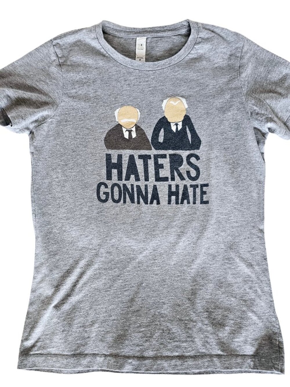 Next Level 'Haters Gonna Hate' Women's T-Shirt, Gray, Size M